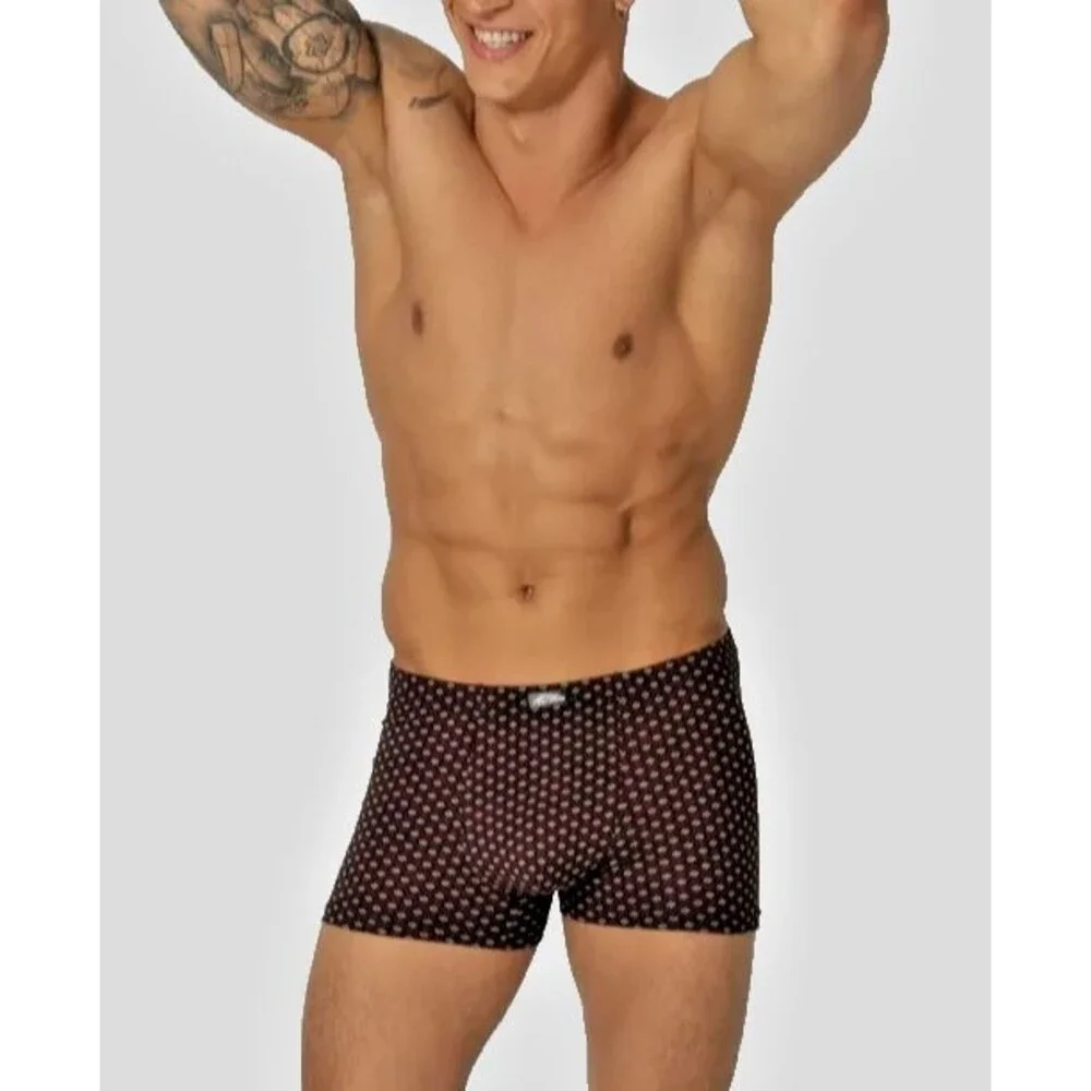 Men's XS Multicolor Print Trunks Underwear Trunk Boxer Briefs Soft Breathable